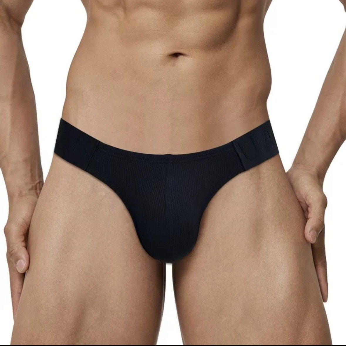 【浮雕螺紋透氣棉】新款防夾臀防捲邊獨立U囊袋純棉包臀無側翼三角男士內褲