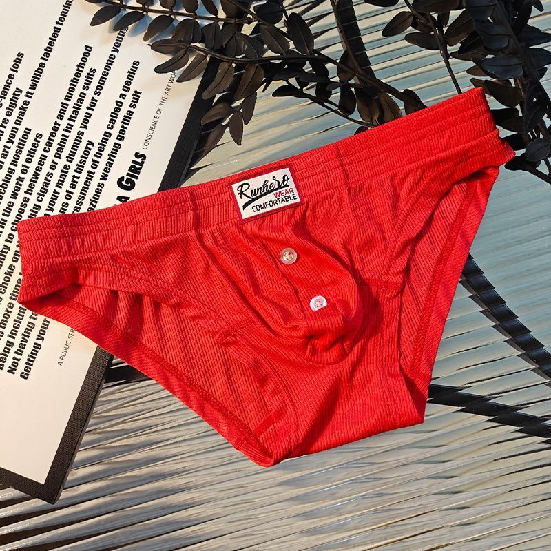 [Copy]【氣質條紋款】舒仕新款潮男條紋撞色包臀男士三角内褲