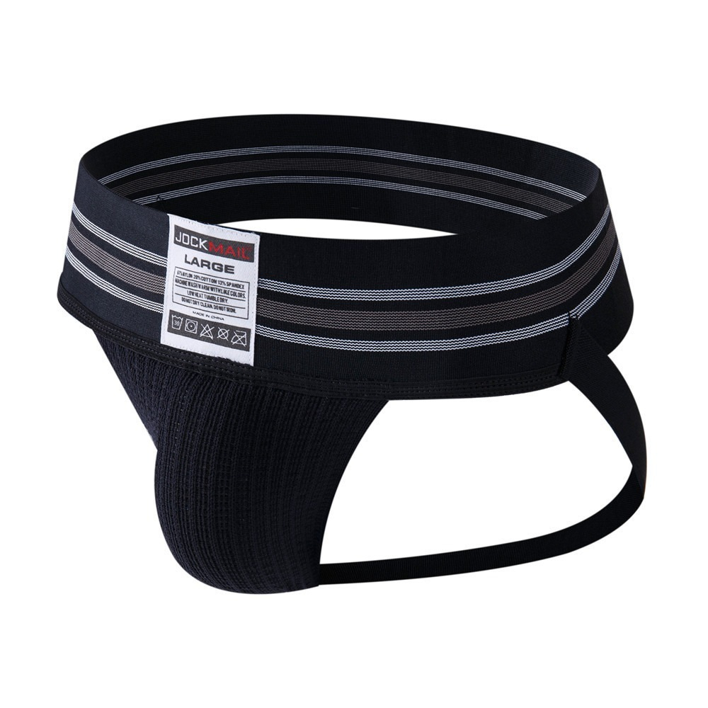 【性感雙丁】新款條紋撞色寬腰帶運動風透氣彈力丁字內褲