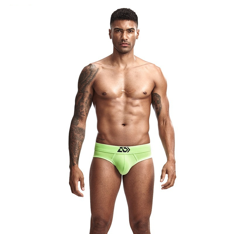 【透氣純棉系列】新款純棉U凸印花彈力三角男士內褲