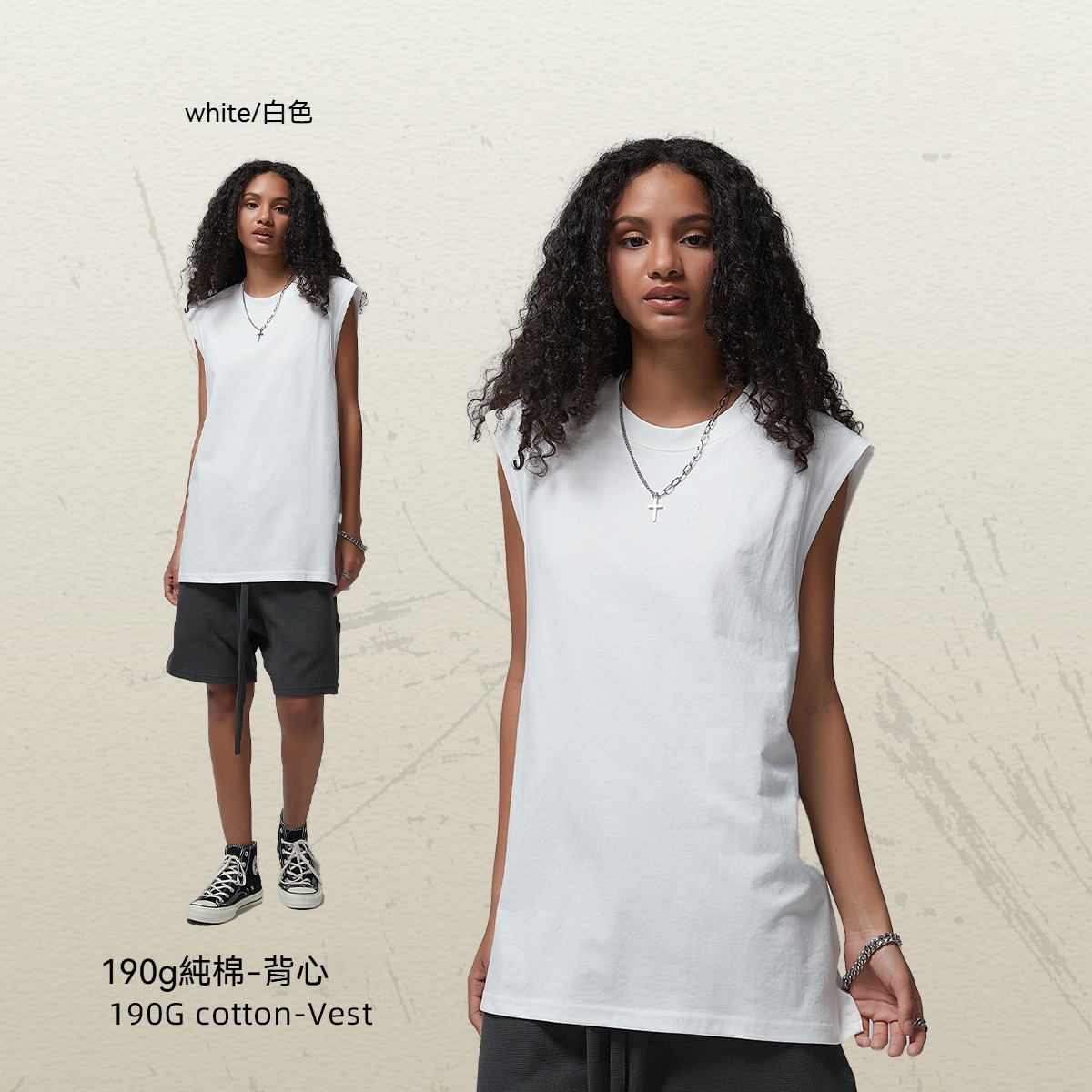 【美式速乾棉】夏季情侶美式復古速乾運動風坎肩背心