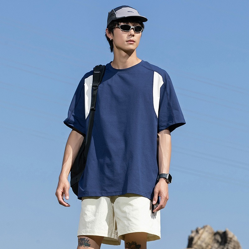 【山系戶外風】久穿如新~夏季涼感速乾拼色防曬T恤