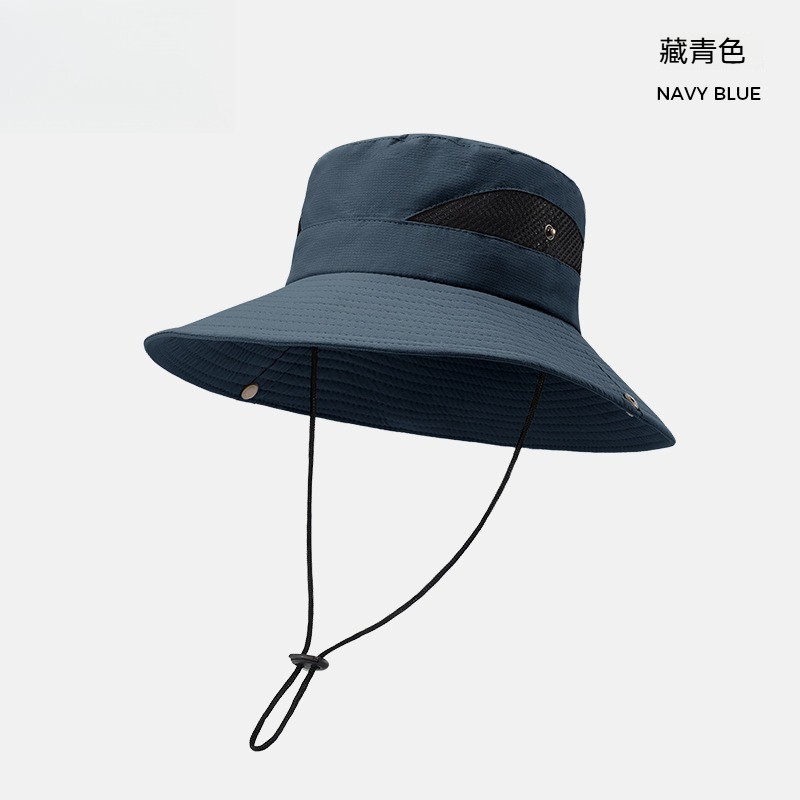 【大帽簷專業防曬】透氣網格速乾防曬戶外露營徒步漁夫帽