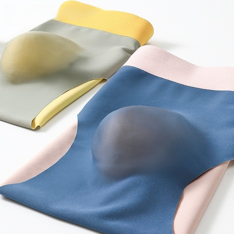 【科技感冰絲無痕】一片式撞色透氣冰感3D冲模U凸男士三角褲