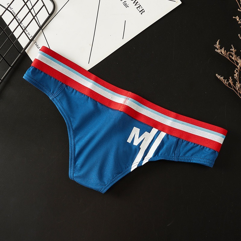 【透氣純棉】四季可穿~潮酷撞色純棉質感小三角U凸男士三角內褲