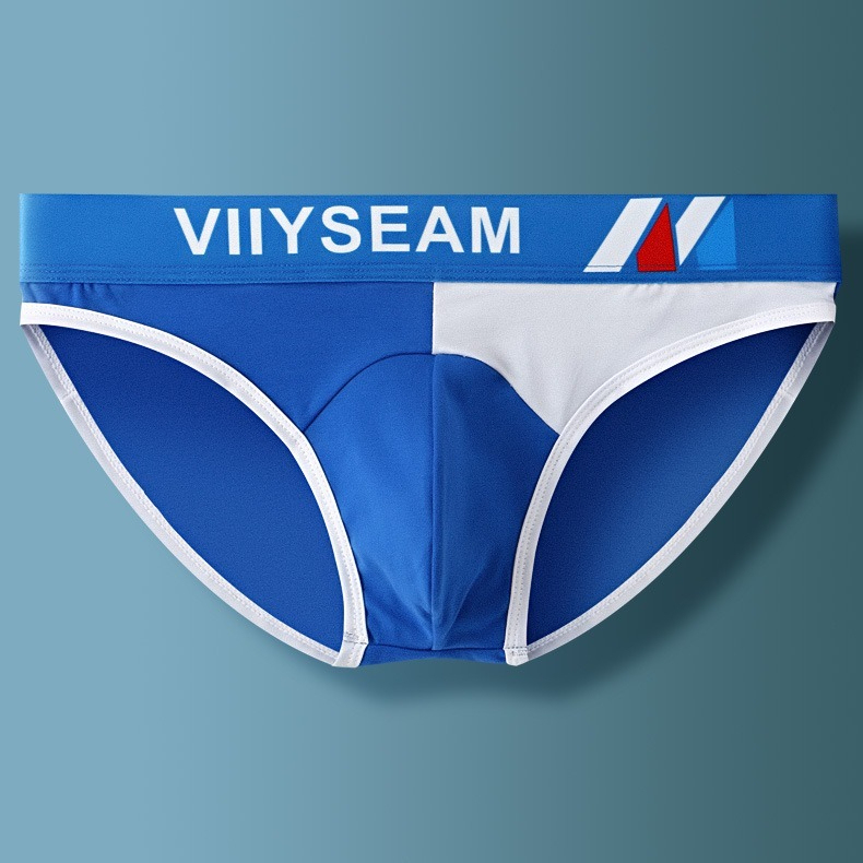【透氣純棉系列】立體U凸~新款夏季寬腰帶撞色男士三角內褲