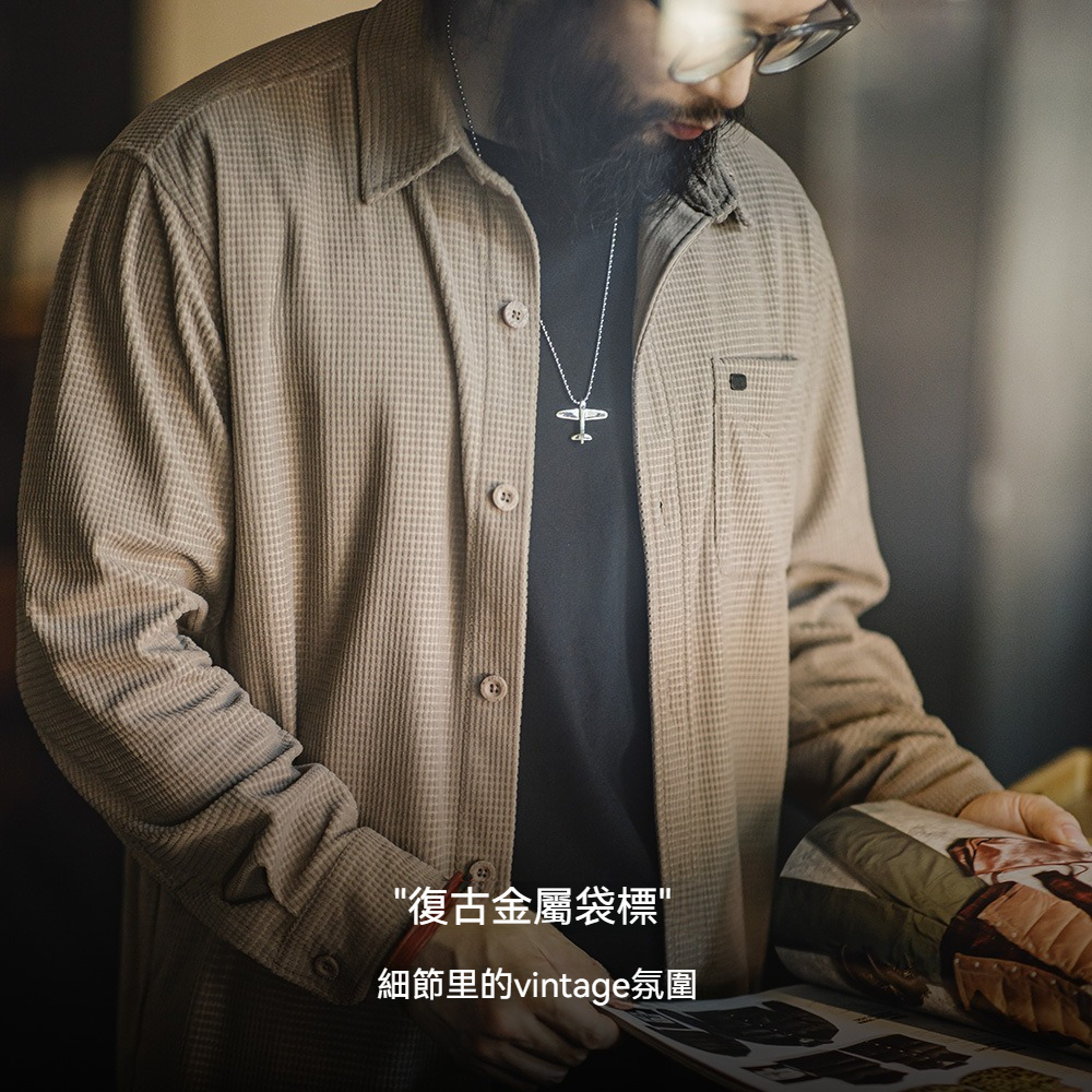 [Copy]【日系條紋】秋季復古條紋簡約寬鬆百搭休閑襯衣外套