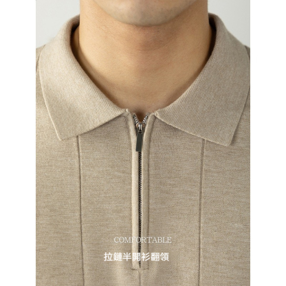 [Copy]【高】升級羊毛桑蠶絲蓄熱保暖 拉鏈立領純色長袖衛衣毛衣