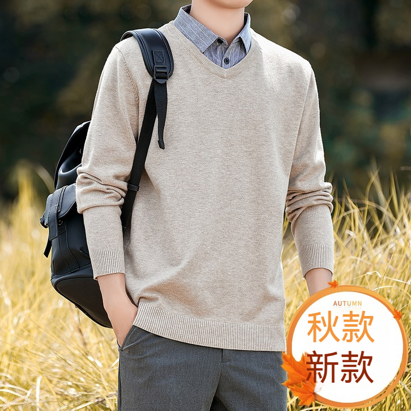 [Copy]【軟糯親膚自發熱】優選羊毛桑蠶絲雙面絨保暖内搭男士插肩袖長袖T恤