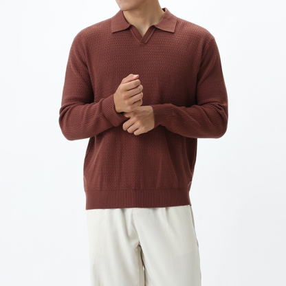 [Copy]【雲感纖柔紗】暖冬親膚V領毛衣男士保暖通勤百搭曡穿純色針織衫