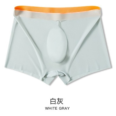 【0.01cm冰絲涼感】新款5D囊袋冰感絲滑一片式平角男士內褲