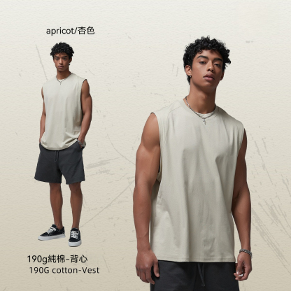 【美式速乾棉】夏季情侶美式復古速乾運動風坎肩背心
