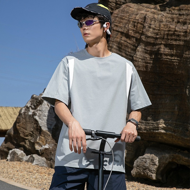 【山系戶外風】久穿如新~夏季涼感速乾拼色防曬T恤