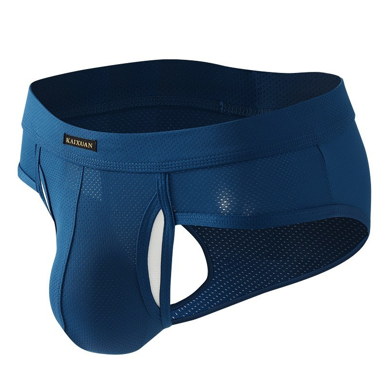 【冰絲網孔系列】冰絲網孔速乾分離式側開口男士三角內褲