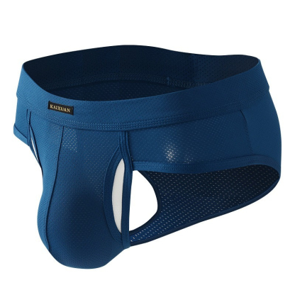 【冰絲網孔系列】冰絲網孔速乾分離式側開口男士三角內褲