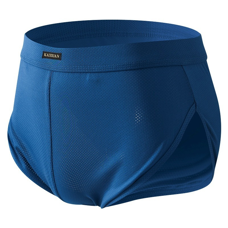 【可拆卸大囊袋】一褲兩穿~冰絲網孔透氣速乾低腰阿羅褲運動短褲內褲