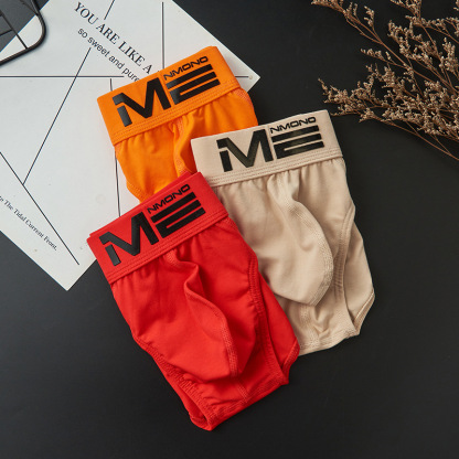 [Copy]【不夾臀/不捲邊/不留痕】純棉透氣親膚低腰立體囊袋運動風男士三角内褲