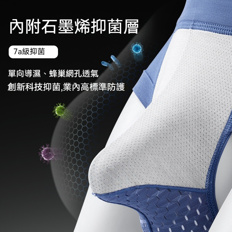【會呼吸的U凸空間】輕薄透氣網眼槍彈分離男士三角內褲
