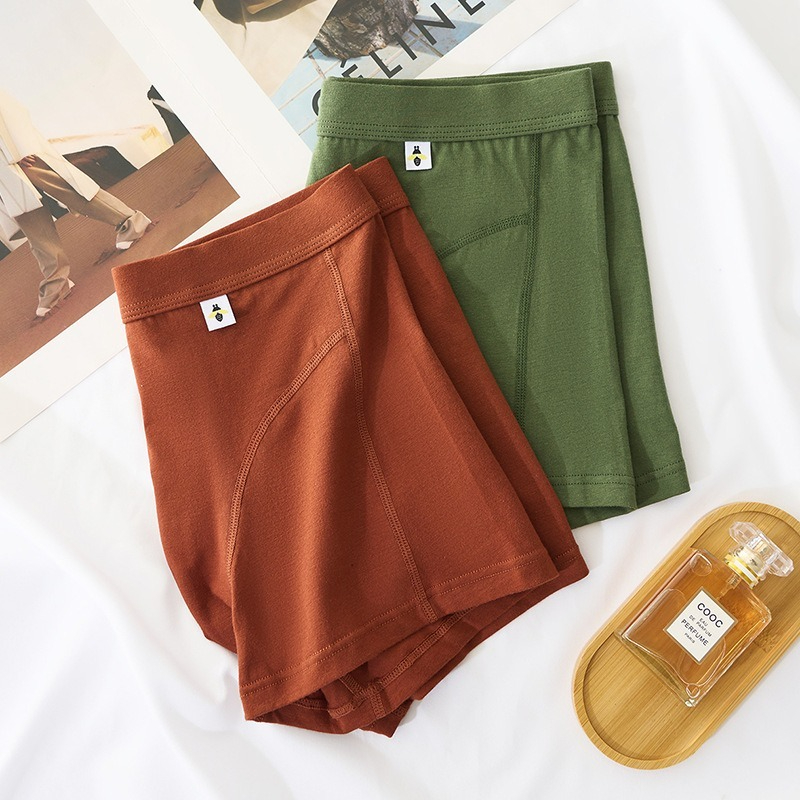 [Copy]【時尚金絲紋理】透氣柔軟棉中腰純色金絲紋理男士平角内褲