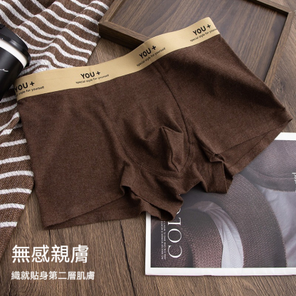 [Copy]【雲感大空間】純棉透氣柔軟棉純色高彈大碼抑菌男士平角内褲