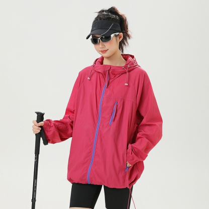 【透氣冰絲】遮陽冰絲透氣連帽戶外爬山釣魚防曬衣