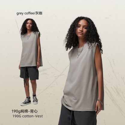 【美式速乾棉】夏季情侶美式復古速乾運動風坎肩背心
