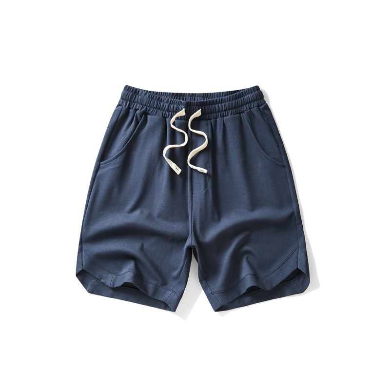 【高品質斜紋棉】日系復古闊腿寬鬆運動五分短褲