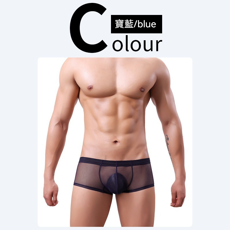 【薄如蟬翼】20D冰絲網紗透氣性感小平角內褲