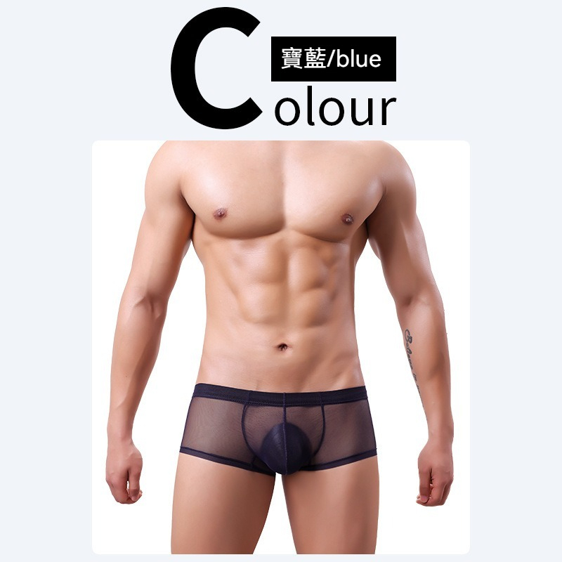 【薄如蟬翼】20D冰絲網紗透氣性感小平角內褲