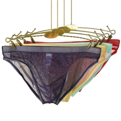 【幾乎感覺不到它的存在】新款網紗超薄性感彈力透氣男士三角內褲