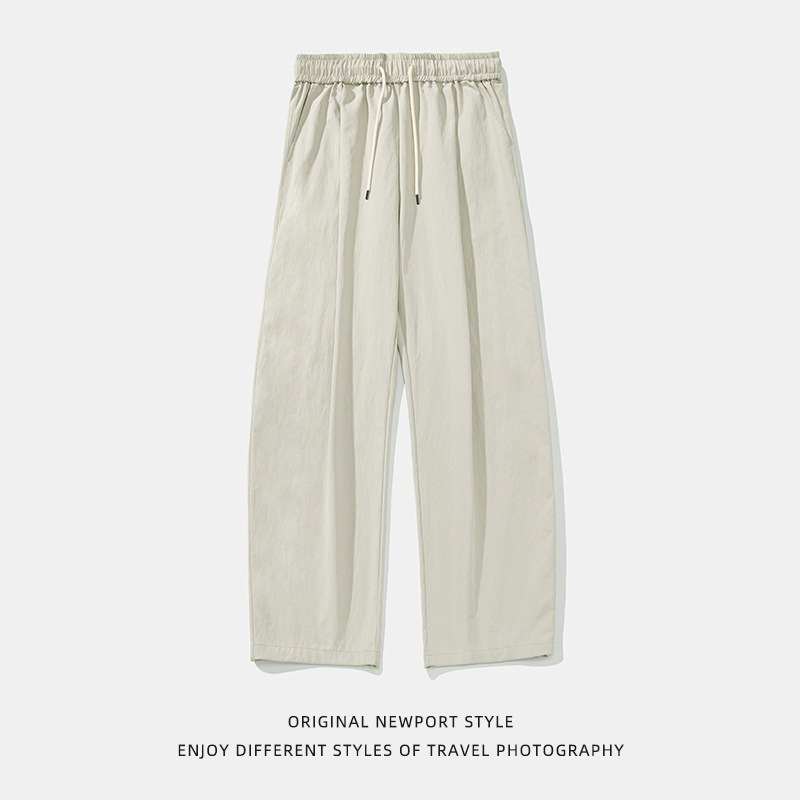 [Copy]【潮流彎刀版型】垂感彎刀立體打褶腰帶男士休閑長褲