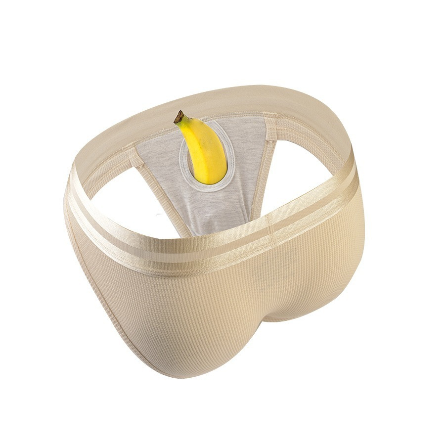 【親膚莫代爾】新款華夫格棉莫代爾槍彈分離三角男士內褲