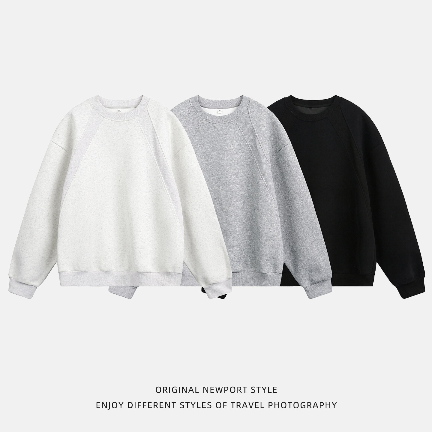 [Copy]【高品質肌理面料】純色慵懶風潮流復古重磅針織衫寬鬆圓領毛衣