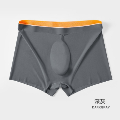 【0.01cm冰絲涼感】新款5D囊袋冰感絲滑一片式平角男士內褲