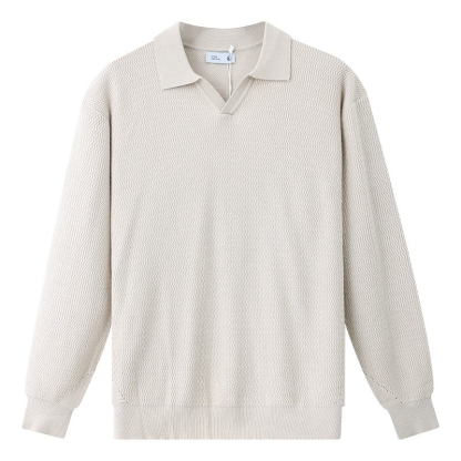 [Copy]【雲感纖柔紗】暖冬親膚V領毛衣男士保暖通勤百搭曡穿純色針織衫