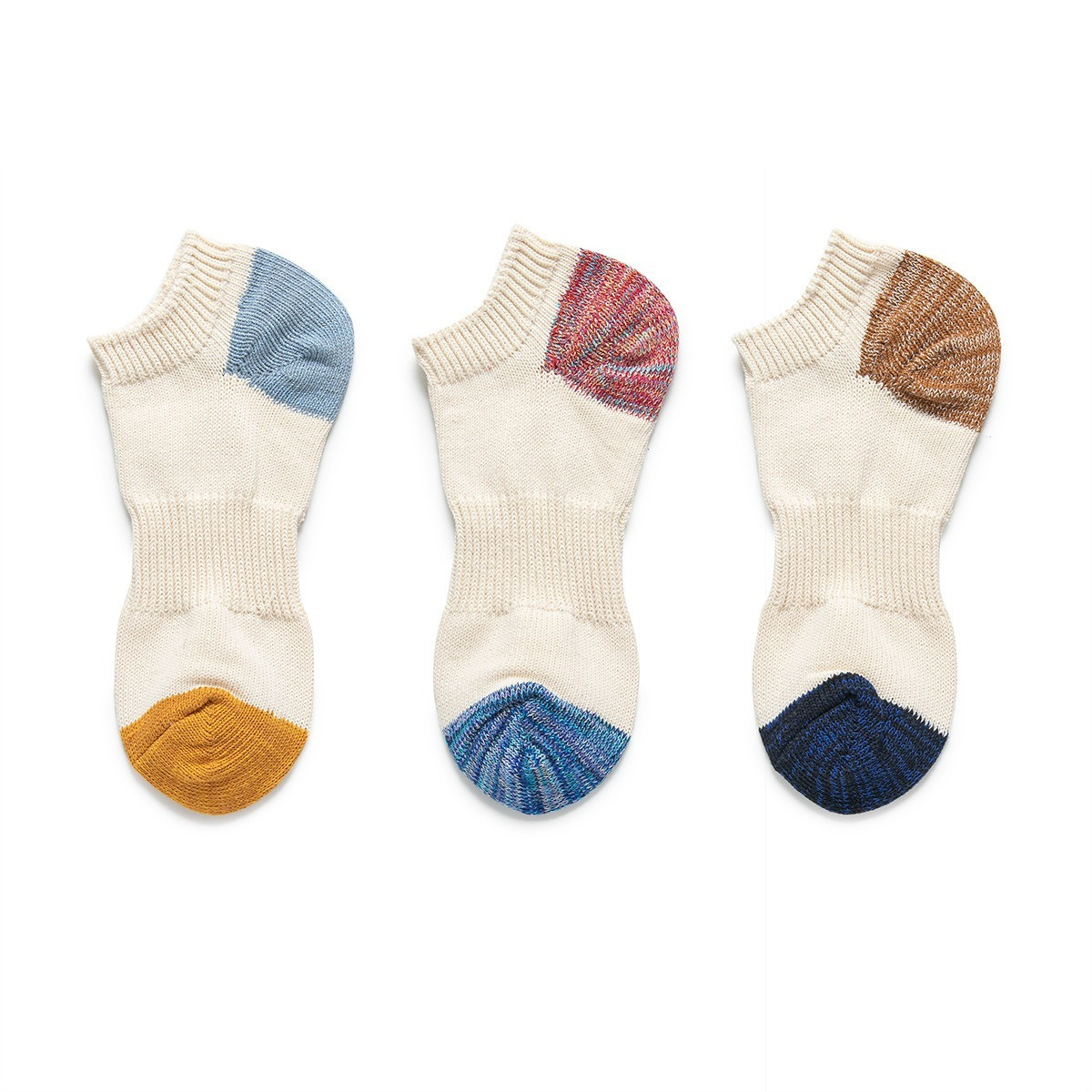 【日系復古風】ins潮牌粗綫短襪低幫街頭戶外拼色船襪