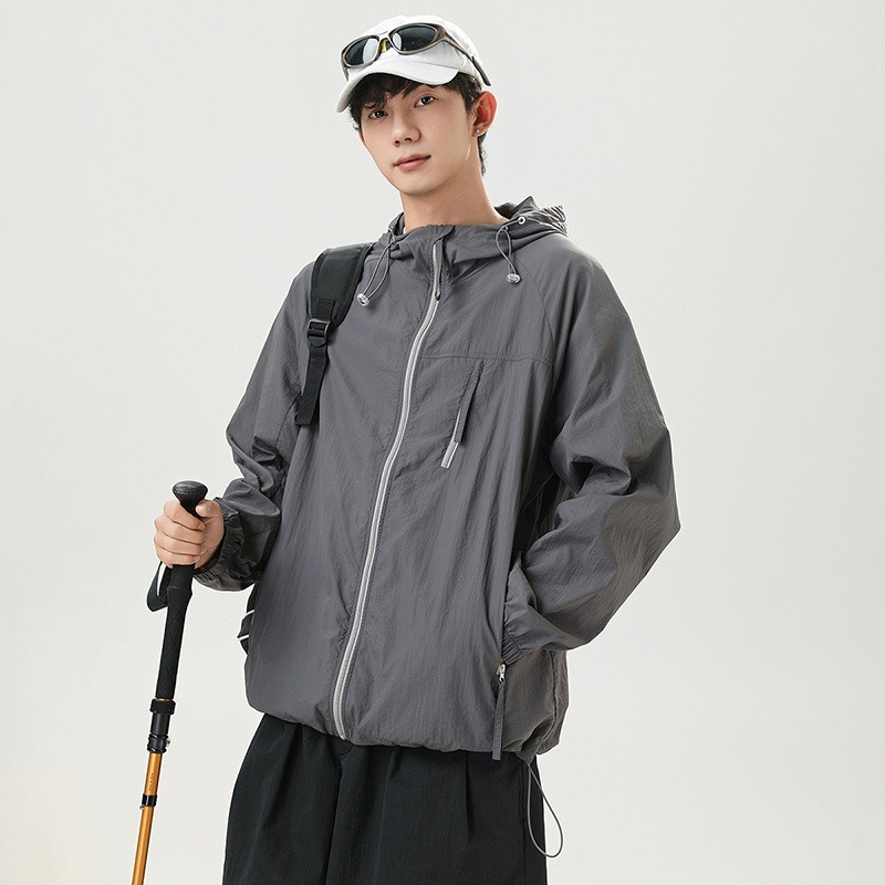 【透氣冰絲】遮陽冰絲透氣連帽戶外爬山釣魚防曬衣