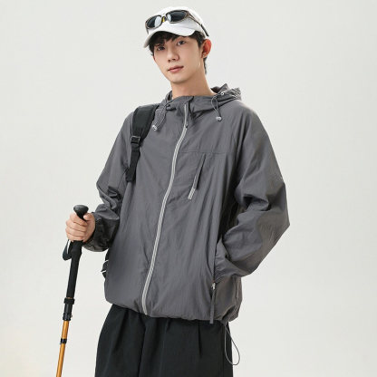 【透氣冰絲】遮陽冰絲透氣連帽戶外爬山釣魚防曬衣