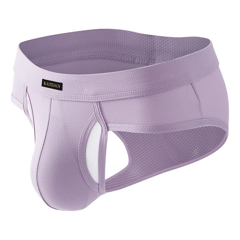 【冰絲網孔系列】冰絲網孔速乾分離式側開口男士三角內褲