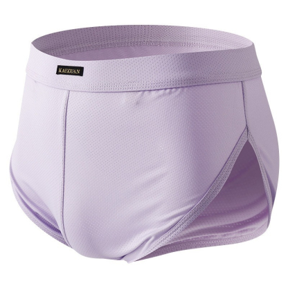 【可拆卸大囊袋】一褲兩穿~冰絲網孔透氣速乾低腰阿羅褲運動短褲內褲