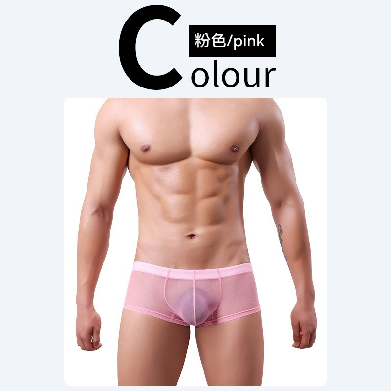 【薄如蟬翼】20D冰絲網紗透氣性感小平角內褲