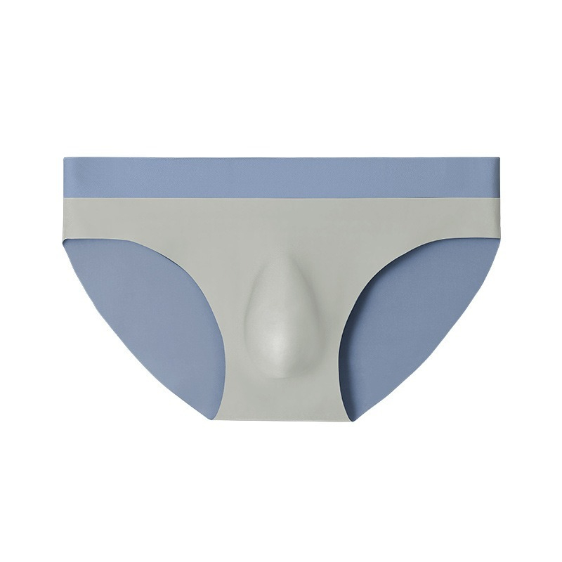 【科技感冰絲無痕】一片式撞色透氣冰感3D冲模U凸男士三角褲