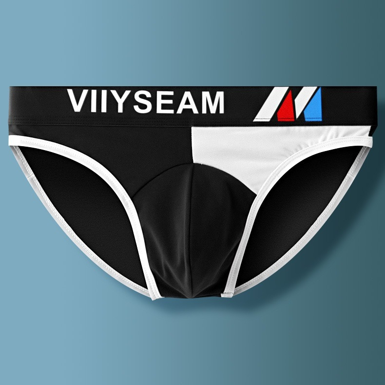 【透氣純棉系列】立體U凸~新款夏季寬腰帶撞色男士三角內褲