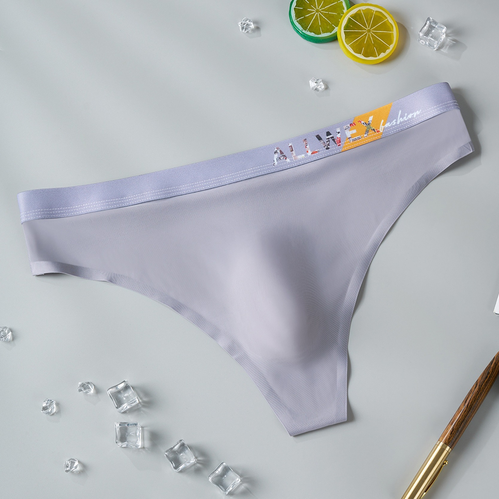 [Copy]【冰緞奢柔秘境】透氣裸感輕薄純色個性U凸男士丁字内褲