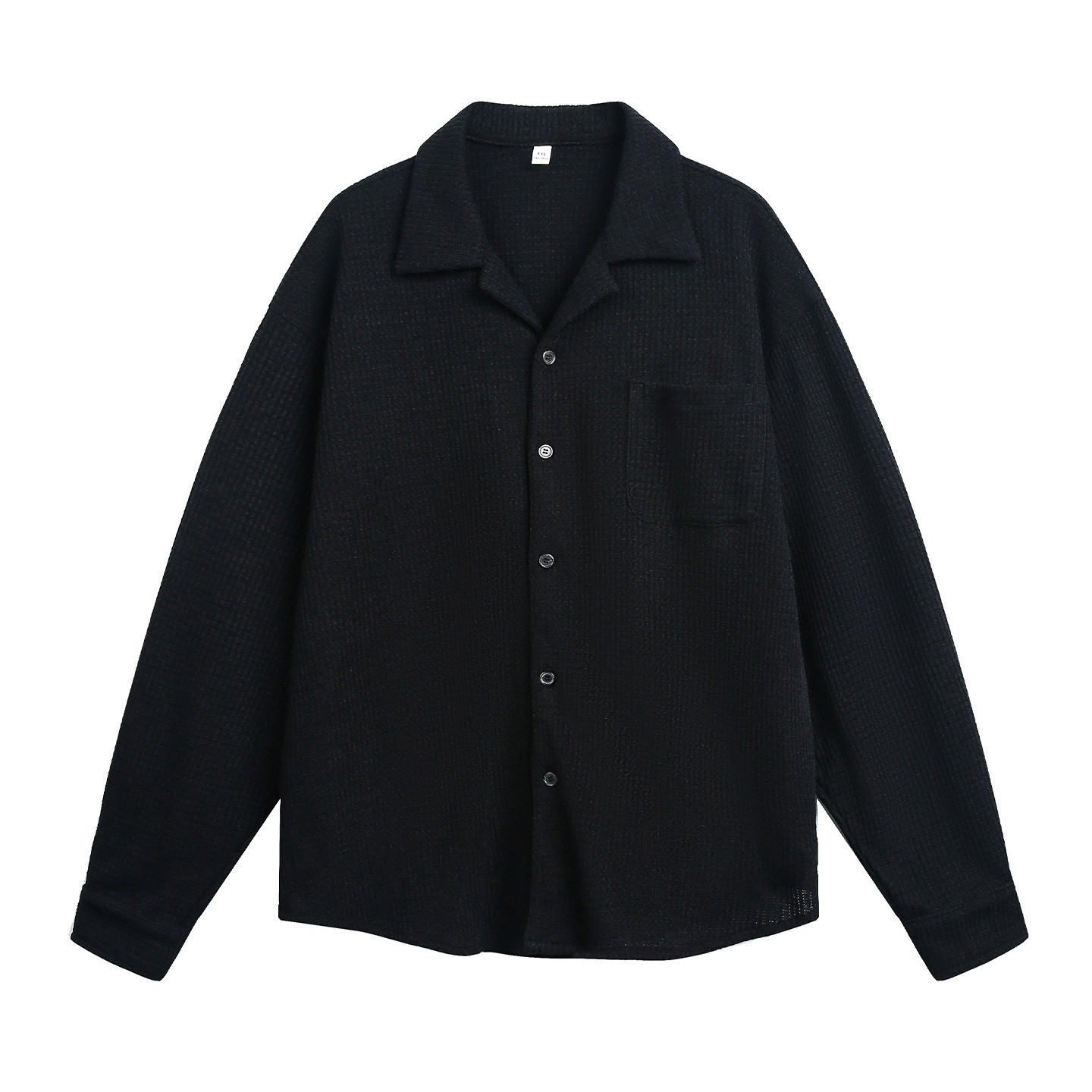 【復古老錢風】秋季新款肌理絨古巴領高級慵懶風垂感襯衣外套