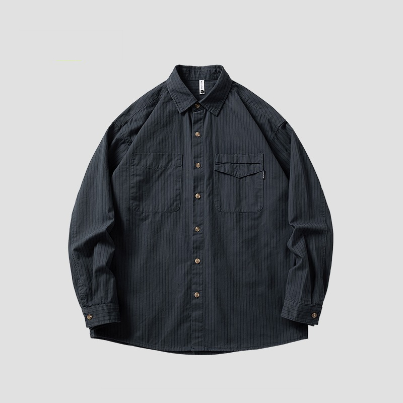 [Copy]【復古老錢風】秋季新款肌理絨古巴領高級慵懶風垂感襯衣外套