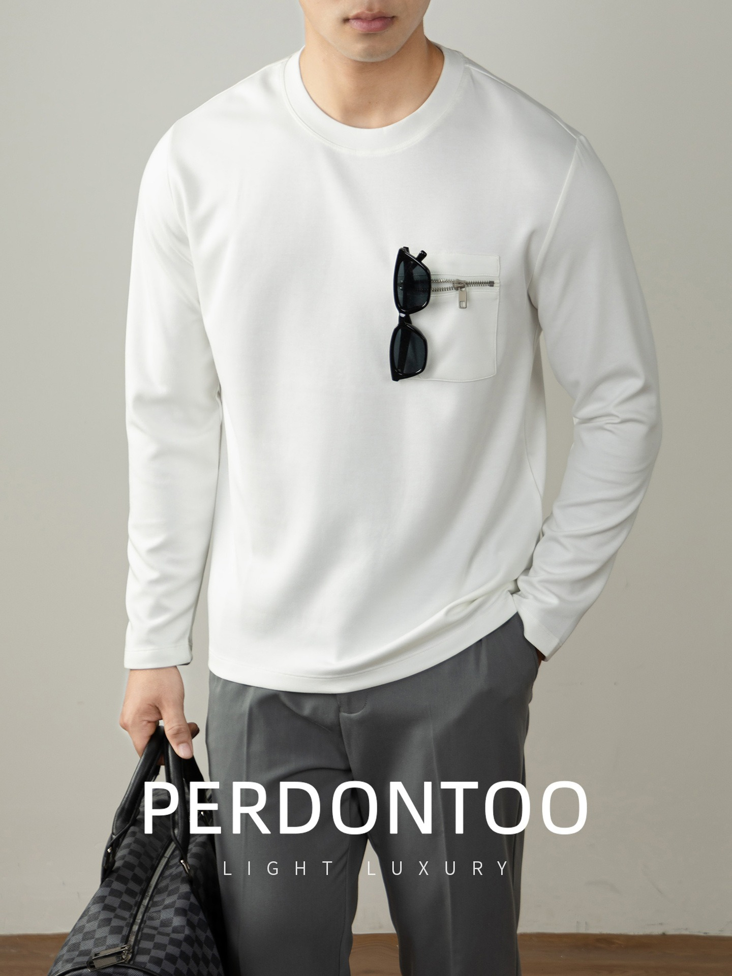 [Copy]【輕奢老錢風】細膩柔軟綿羊毛莫代爾保暖半拉鏈立領純色商務翻領竪紋長袖毛衣