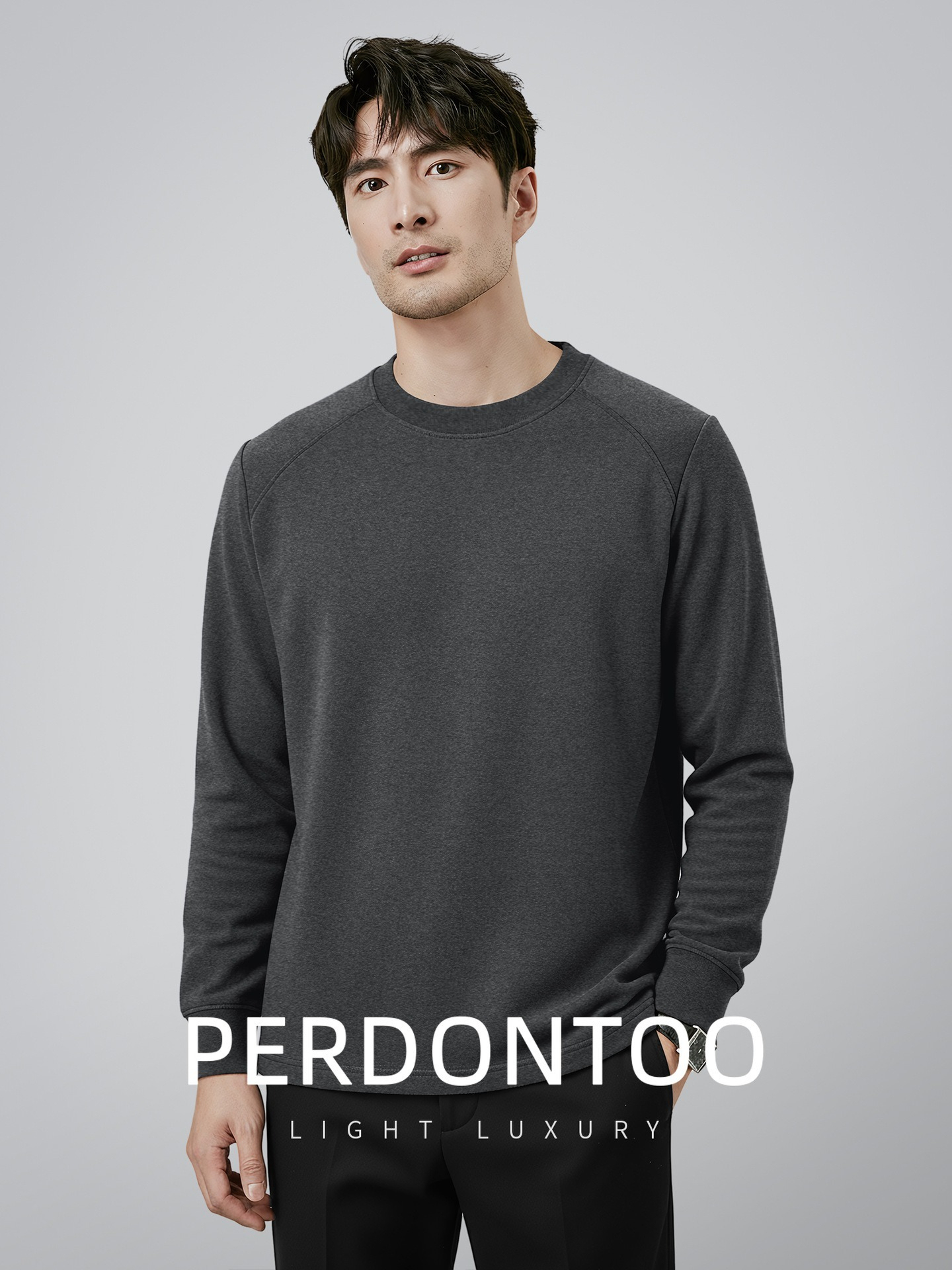 [Copy]【雲感莫代爾】高端莫代爾雲感棉拉鏈口袋秋冬打底衫男士長袖