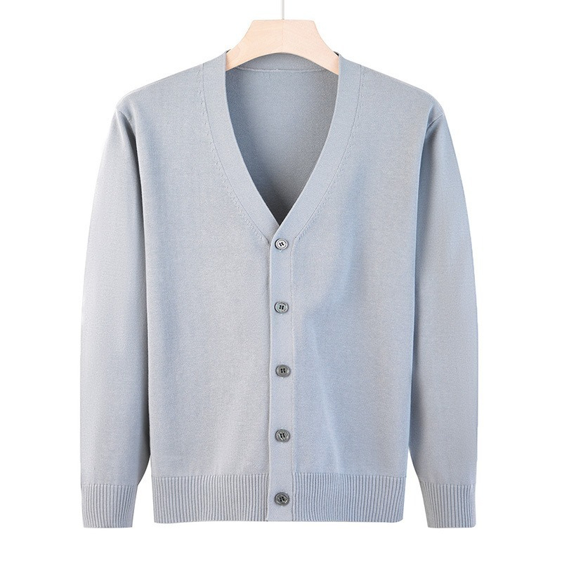 【百搭開衫毛衣】韓版寬鬆時尚大V領毛衣百搭男士針織衫