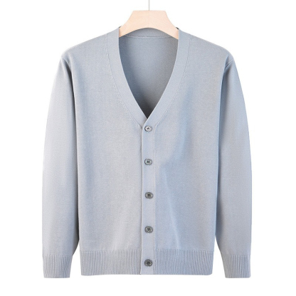 【百搭開衫毛衣】韓版寬鬆時尚大V領毛衣百搭男士針織衫